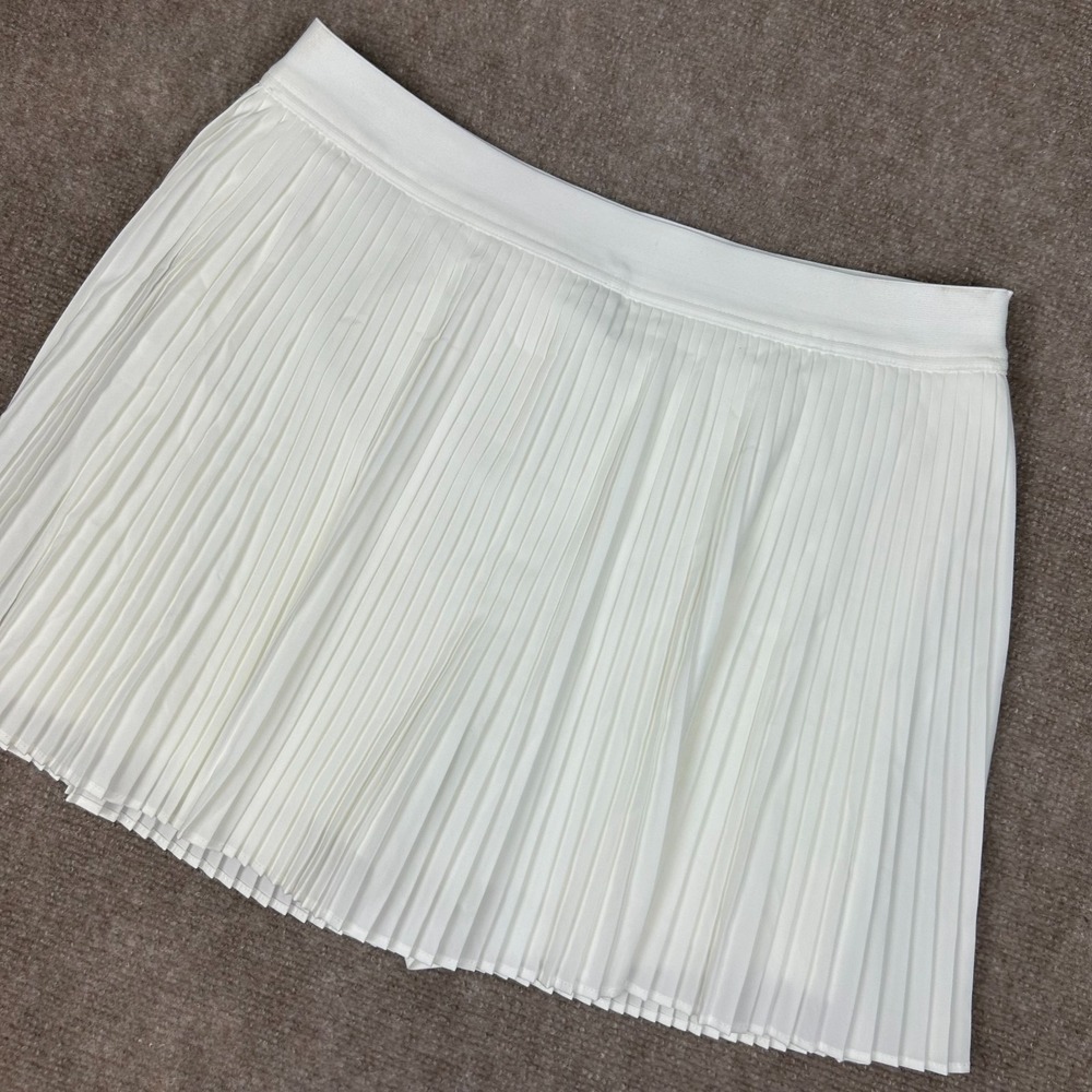 Old Navy‎ Skirt Skort Womens Large White Quick Dry Tennis Pleated Elastic Waist